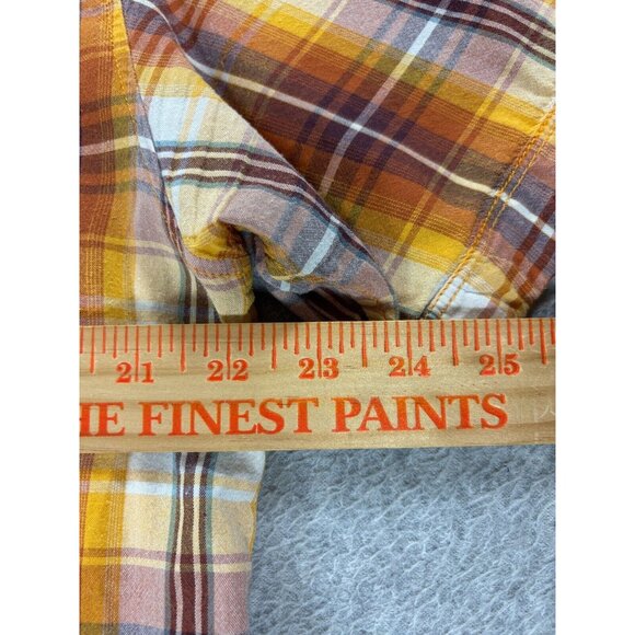 The North Face Bicycle Sport Shop Plaid Button Down Shirt (Men's XL) Brown - Picture 9 of 12